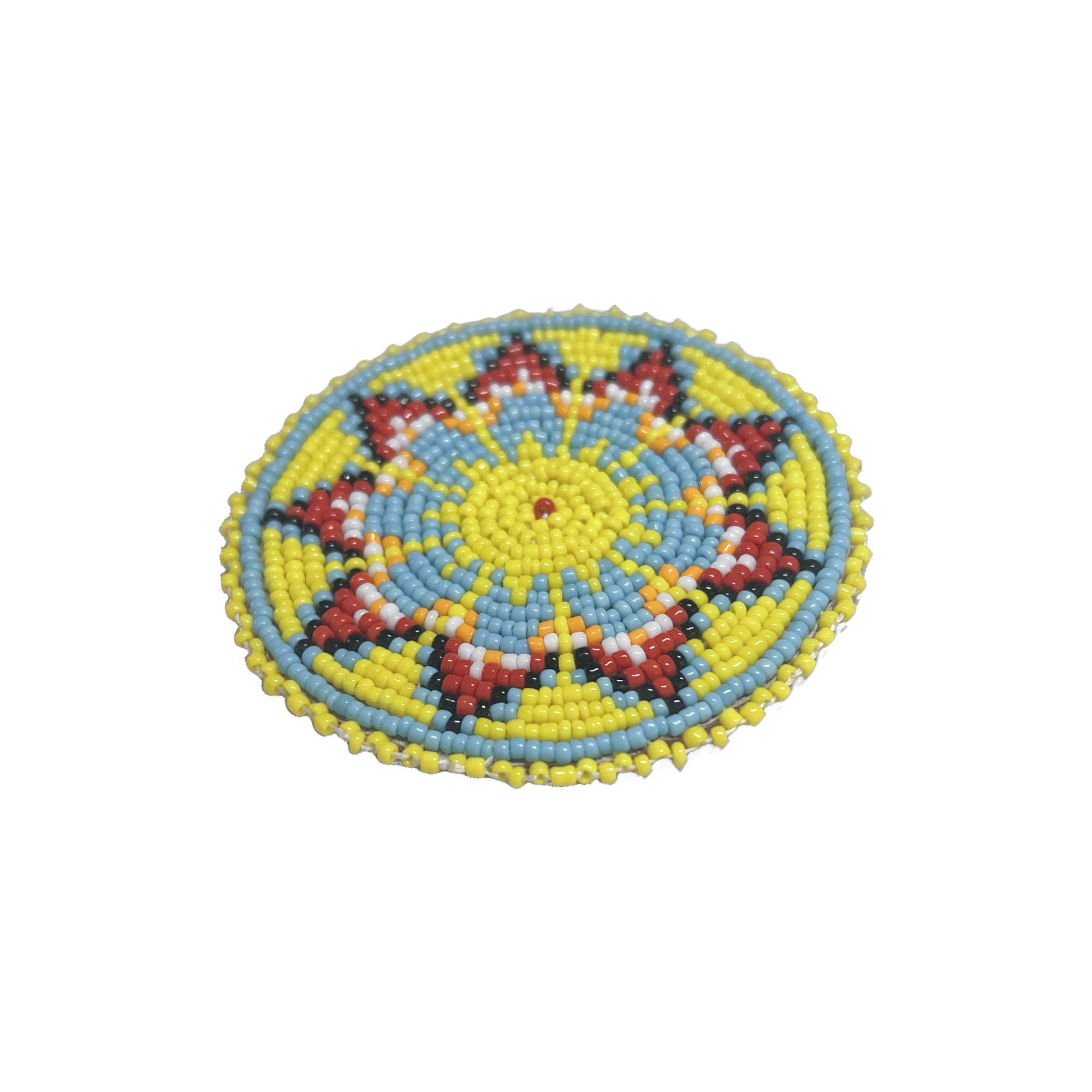 Traditional native American hand beaded rosette medallion buy